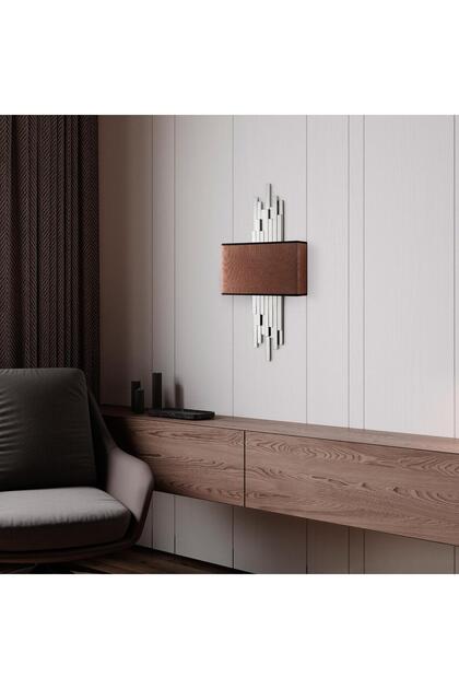 Axis Bidirectional Wall Lamp with Lampshade Chrome, Rustic Decorative Metal Single Wall Lamp Axis-15123
