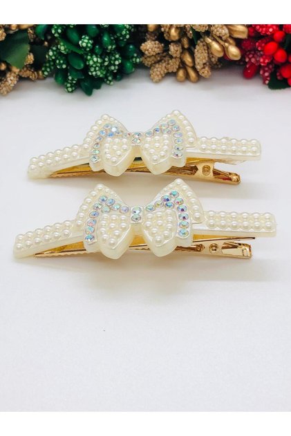 Pearl Gold Pens Clasp Elegant 2-Piece Side Clasp