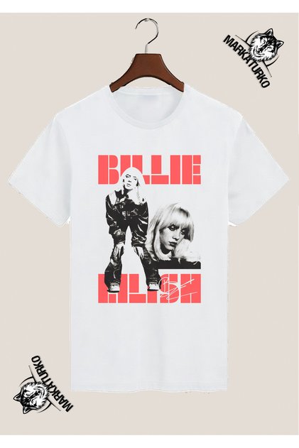 Billie Eilish Custom Design Printed White T-Shirt