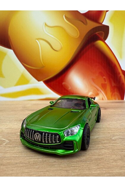 scntoys Mercedes Amg Gtr Diecast Model Araba Yeşil Çekbırak Açılan