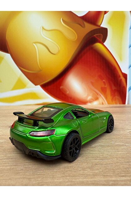 scntoys Mercedes Amg Gtr Diecast Model Araba Yeşil Çekbırak Açılan
