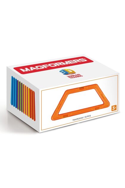 Joc magnetic de constructie Trapezoid Set - 12 piese in forma de trapez