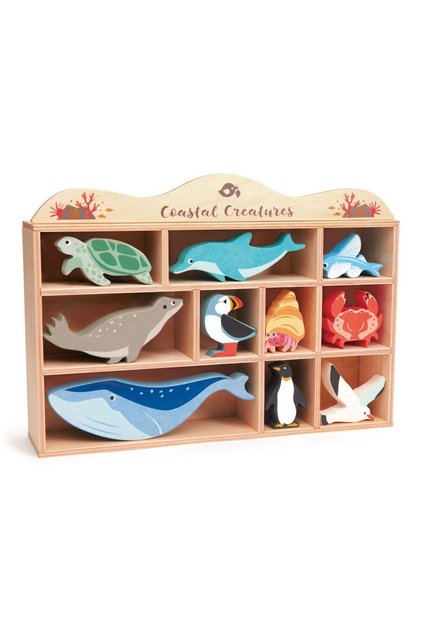 Animalutele apelor pe raft, din lemn premium - Coastal Creatures - 10 piese -