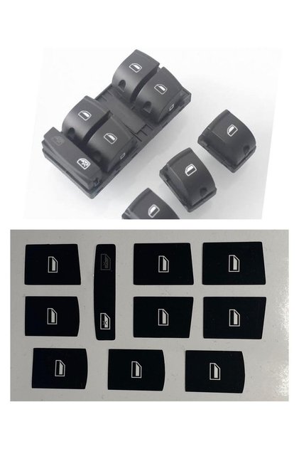 A3 S3 A6 Q7 Compatible Glass Button Sticker Label Repair Kit
