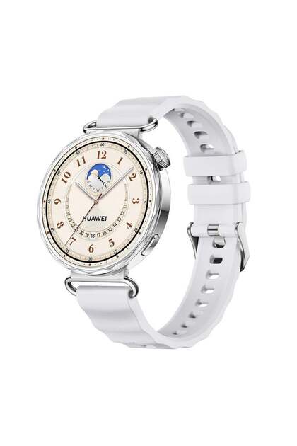 その他 HUA WEI B6 bbtech Huawei Watch GT 6 41mm Uyumlu Dalga Desenli Silikon Kordon