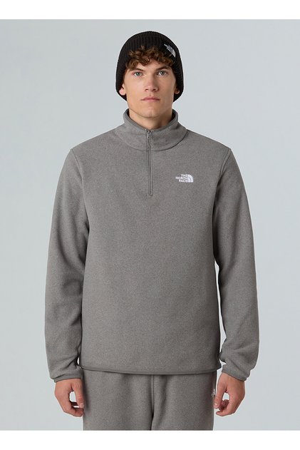 Nf0A8D0Qcqi1-M Glacier Zip Jacket Gray Zippered Standard Fit Men's Fleece Sweatshirt