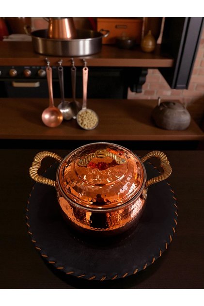 Thick Copper Casserole Pot 18 cm