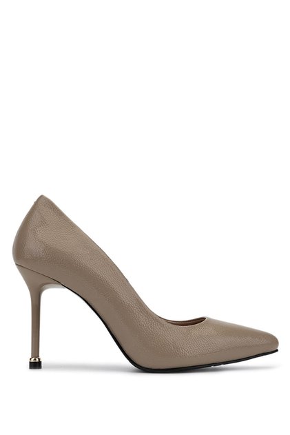 Women's Genuine Leather Mink Patent Leather Heeled Shoes