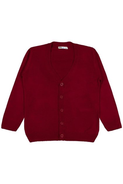 Basic Knitwear Cardigan for 6-9 Years - Burgundy for 6-7 Years