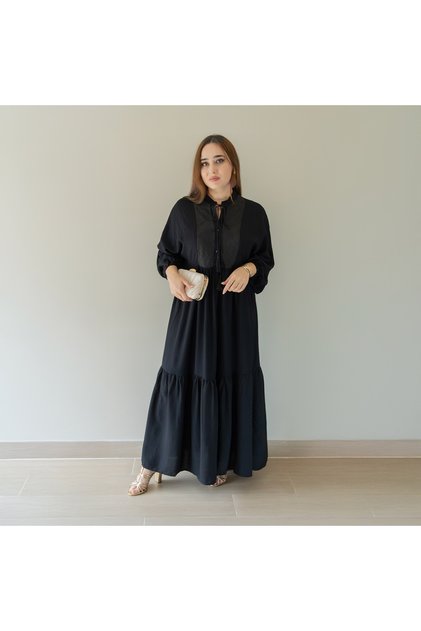 Ladies Casual Dress – Rayon Blend Maxi Wear with Full Sleeves