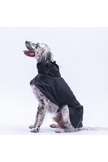 Black Colombia Prime Dog Raincoat for Medium and Large Breeds Dog Clothing Waterproof Raincoat