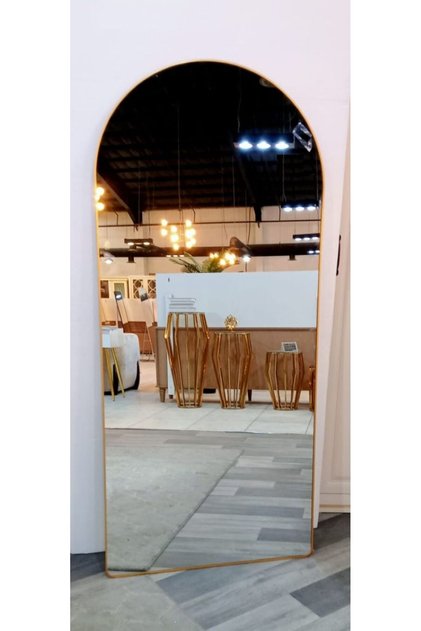 ARCHADE SHAPE FULL BODY SIZE GOLDEN FRAME MIRROR 80*180 CM