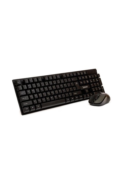 Kit Tastatura Si Mouse Spds-1100 Fara Fir, Usb, Tastatura Wireless + Mouse Wireless, Black, Â