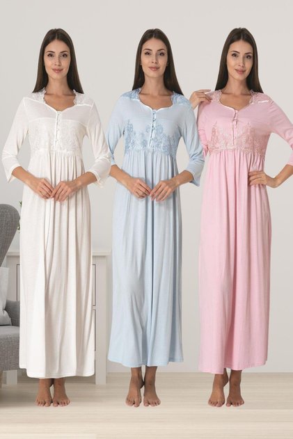 Maternity Nightgown with Nursing Features