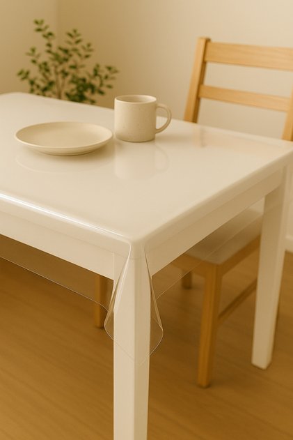 Economical Pvc Transparent Thin Tablecloth Non-Slip Base, All Sizes