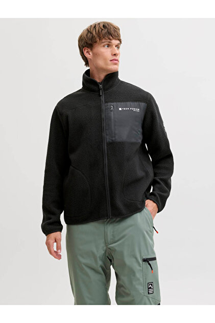 Jack & Jones Alpes Erkek Siyah Polar Ceket (12284827-BBT) - Fiyatı