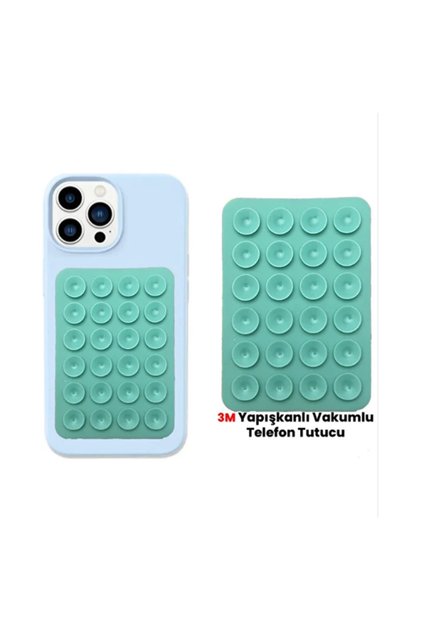 Silikon Vakumlu Telefon Tutucu, Cep Telefonu için Silikon Yapışkanlı, Kaymaz Vantuz Telefon Tutucu