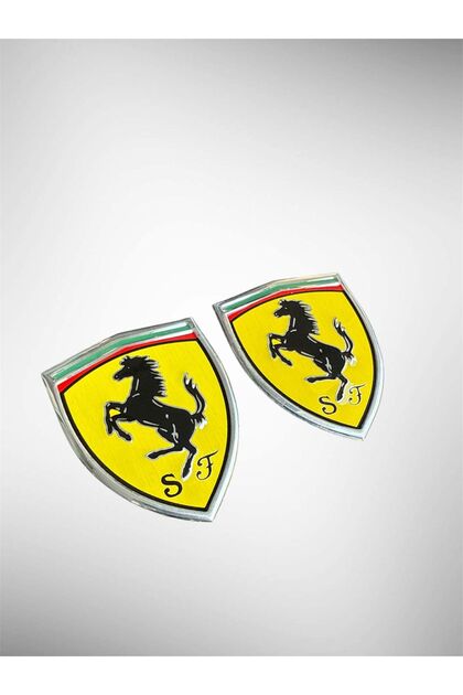 Ferrari 2-Piece Aluminum Triangle Car Accessory
