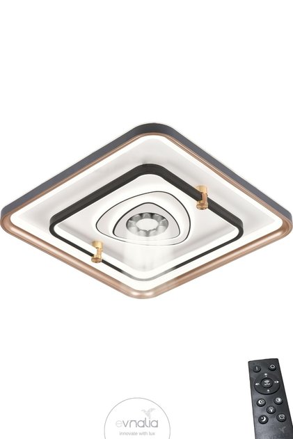 Milano Kare Led Modern Salon Yatak Odası Mutfak Tavan Lambası Plafonyer Uzaktan Kumandalı 3 Renk