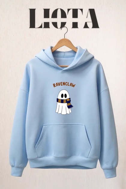Hogwarts Building Printed Oversized Cotton 3 Thread Sweatshirt