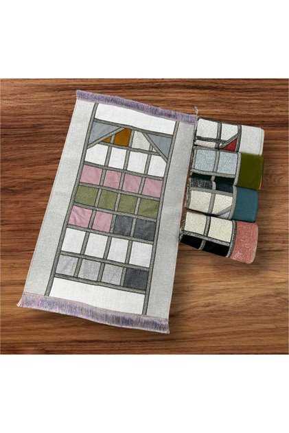 1 Piece Patchwork Prayer Rug Mixed Colors Dowry Mevlüt Bohça Hajj Umrah Gift Luxury Patchwork Prayer Mat