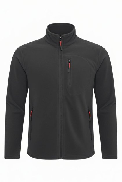 Men's Fleece Windproof Standard Full Zip 3-Pocket Men's Fleece Cardigan