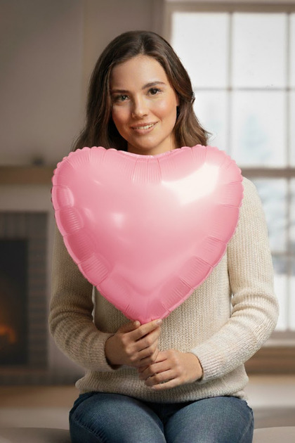 Pink Heart 1 Piece 45 cm Valentine's Day Romantic Celebration Birthday Ornament Birthday Party Material