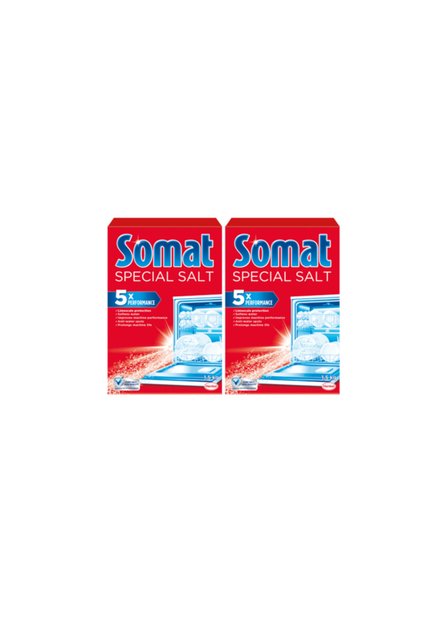Sare dedurizanta 3X Action pentru masina de spalat vase, 2 x 1.5 kg