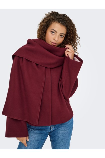 Onlelba Life Scarf Jacket Cc Otw Women's Coat 15348931 Detail:W.Rose Lining/Cabernet
