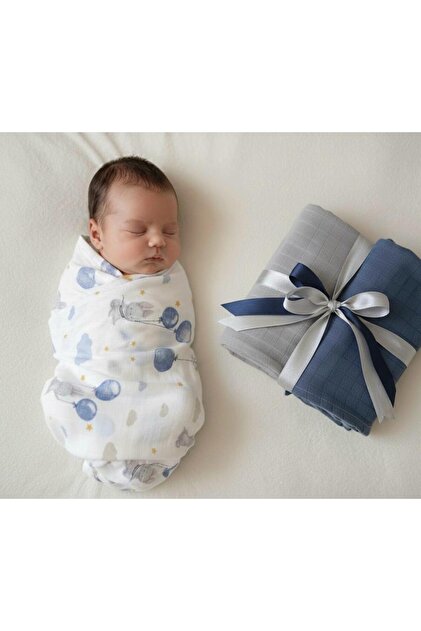 100% Organic Cotton Muslin Cover & Blanket 3-Piece Oeko-Teks Certified 80X80Cm