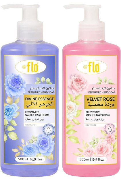 Perfumed Hand Wash Set, Velvet rose Fragrances, Germ Protection, 500ml, Hand Soap, Pack of 2