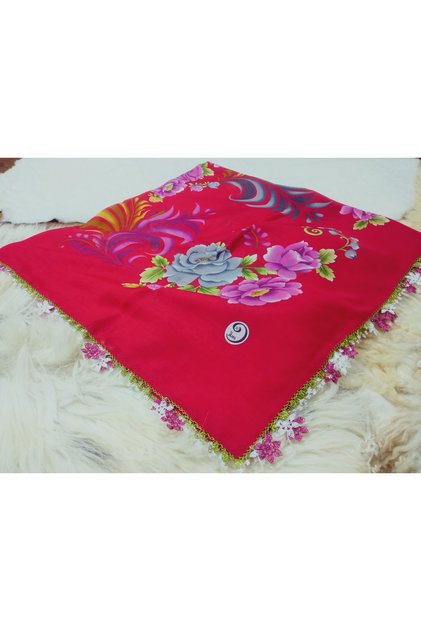 Cenk and Reyhan Exquisite Handcrafted Needlework Embroidery Writing/Needlework/Yemeni Handwork/Tulle Cloth/Head Covering