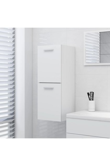 Bathroom Cabinet White 30x30x80 cm Engineered Wood