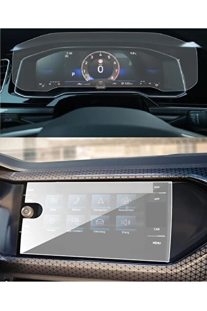 Volkswagen Taigo Screen Protector 8'' Multimedia and 8'' Digital Panel Screen Protector Nano Film