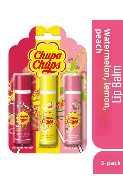 Lip Balm Lip Care Cream 4Gr Watermelon Peach Lemon 3-Pack