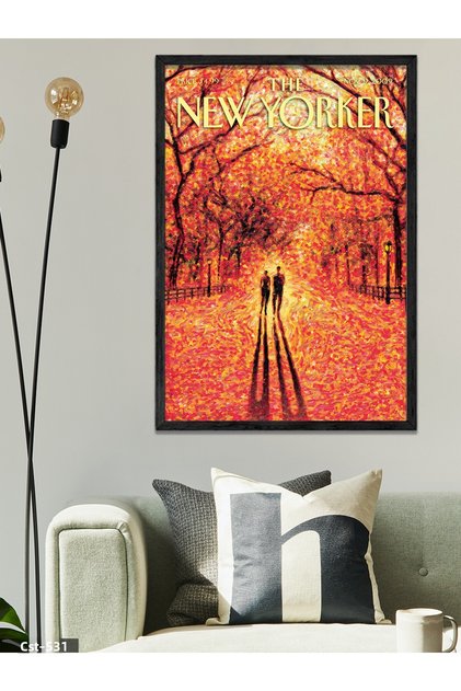 The New Yorker Poster One Piece Black Wooden Framed Painting