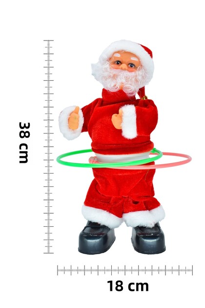 Premium animated hula hoop santa claus decorative christmas ornament