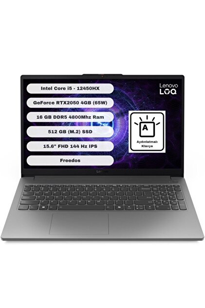 LENOVO LOQ 15IAX9E Intel Core i5 12450HX 16GB 512GB SSD RTX2050