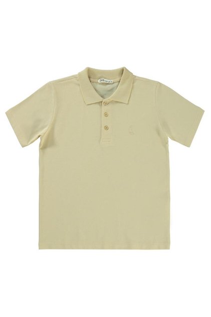 Sail Embroidered Lakos T-Shirt for 10-13 Years Old - Beige