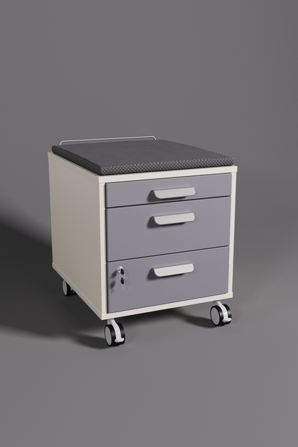 Vega Keson, Home Ofis İçin Tekerlekli Kilitli Keson, Çocuk ve Genç Komodini - Beyaz/Antrasit