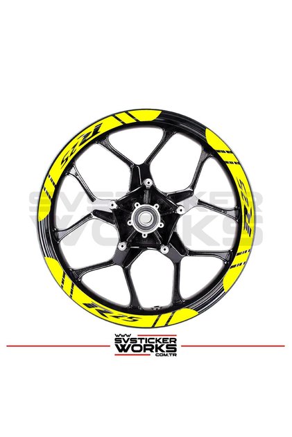 Yamaha R25 Wheel Stripe Wide Sticker Outer to Inner Quality High Adhesive Sticker