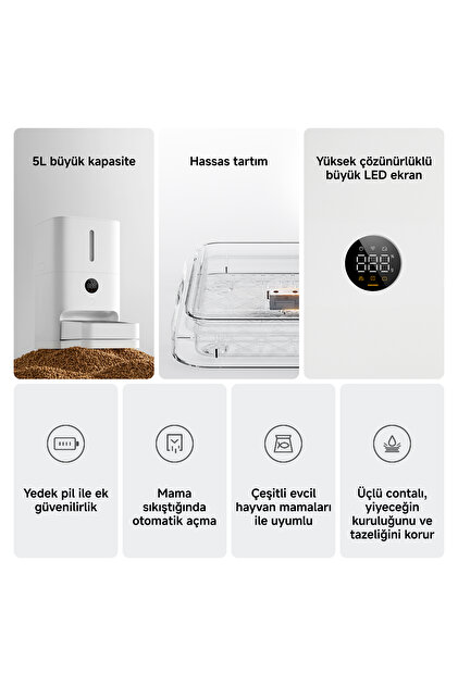 Xiaomi Smart Pet Food Feeder 2 Akıllı Evcil Hayvan Besleyici