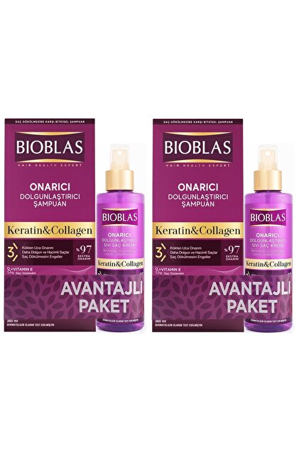 Bioblas Bıoblas Sampuan Kolajen 360 ml Sac Kremı Keratın 115 ml X