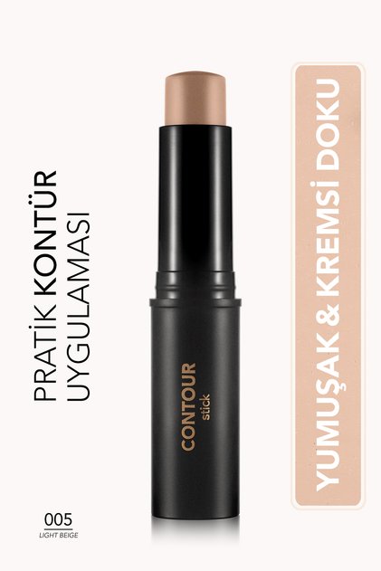 Yumuşak Dokulu Stik Kontür (AÇIK TON) - Stick Contour - 005 Light Beige - 8682536056618