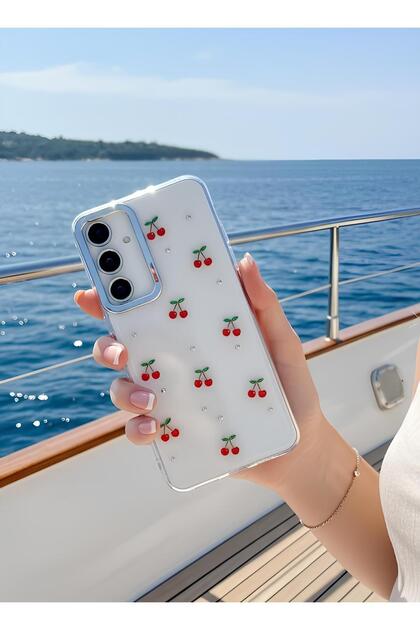Samsung Galaxy S25 Kılıf Airbag Tasarımlı Simli Şeffaf Kapak