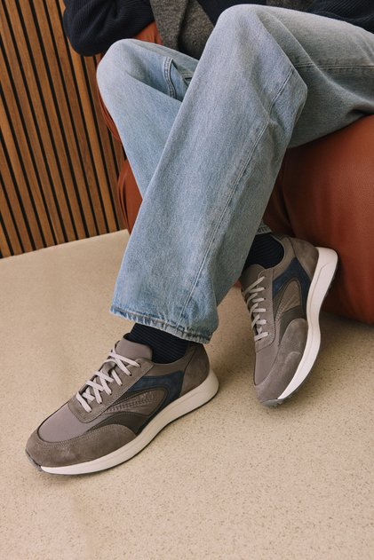 , Men's Genuine Leather Sneaker 1531026Z313 Gray