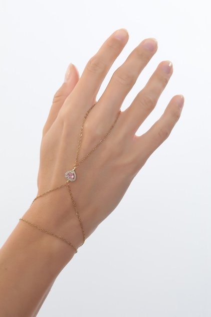 Women's Pink Heart Steel Watch - Gold Color - (with Surprise Gift)
