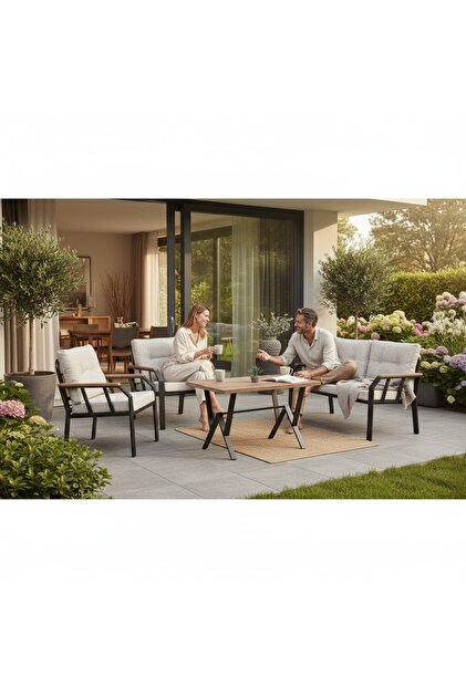 Tu Tienda NERGİZ 2+1+1+MASA(70X120) BAHÇE BALKON MUTFAK TAKIMI