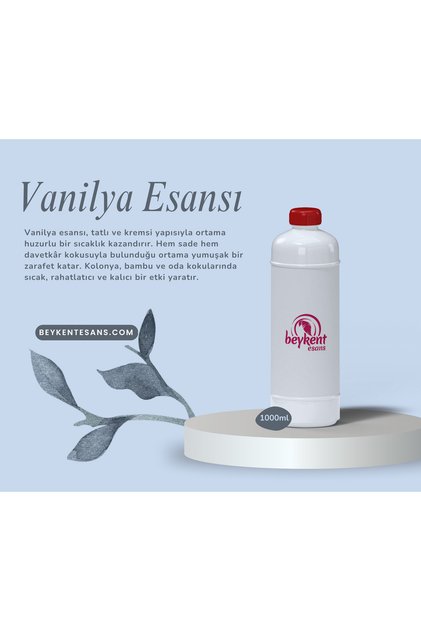 Vanilya Esansı ( Dıfızör , Bamboo, Kokulu Taş, Butik Mum) 1000ml