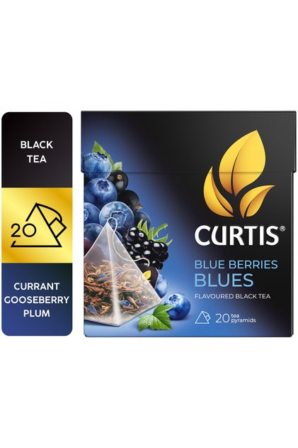 Blue Berries Blues flavored Black Tea in 20 Pyramid tea bags 36 g